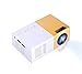 Bewinner Mini Projecteur LED, Mini Projecteur De Cinéma Maison Portable LED HD Support 1080P Hdmi Vga AV Lecteur Multimédia USB pour Les Loisirs en Plein Air, Lieux De Divertissement(EU Plug)