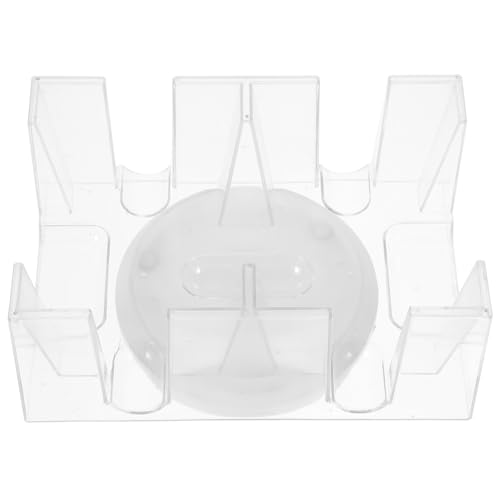 ERINGOGO Poker Deck Holder Stand Card Holders Rotating Tray Storage Box Plastic Card Holder for Home Office