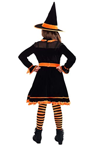 Disfraz de Bruja Creativa para Niñas Color Naranja miniatura 3