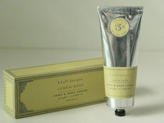 K Hall Designs Hand & Body Cream 3.4 Oz. - Lemon Sage