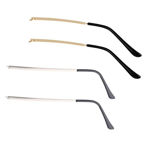 FOMIYES 2 Pairs Spectacle Legs Sunglasses Replacement Parts Eyewear Arm Eyewear Leg Eyewear Temple Sunglasses Arm Sun Glasses Eyeglasses Temple Metal Repair Men and Women Screwdriver