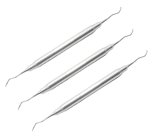 Generic 13/14 Gracey Curette Double End Dental Periodontal Ergonomic Hollow Handle Hygiene Tools 3 Pcs
