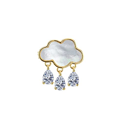 Broche nuage blanche en coquille pour illuminer vos vestes d'hiver