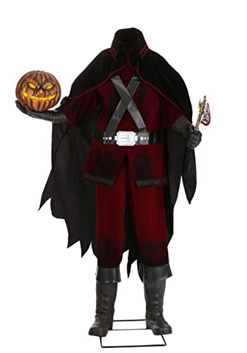Fun Costumes 6 FT Spooky Life Size Headless Horseman Halloween Animatronic Decoration, Scary Animatronics Outdoor Indoor Decor Standard