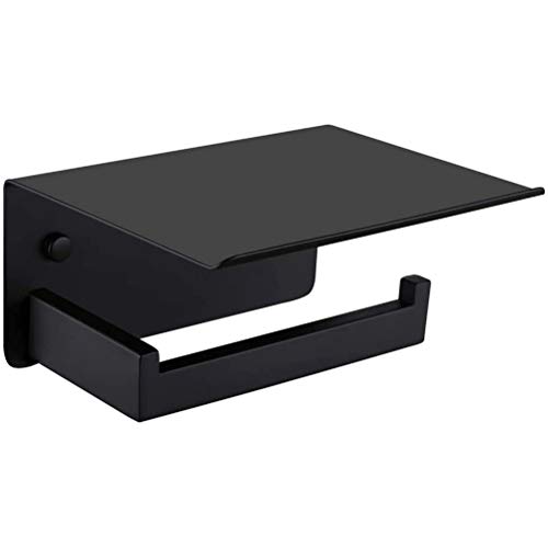 Edelstahl Toilettenpapierrollenhalter mit Telefon-Regal, an der Wand befestigten Self Adhesive Toilettenpapierrollenhalter passend für die