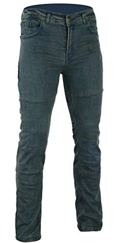 Bikers Gear Australia Jeans elásticos para Motocicleta con Forro de Kevlar y Armadura extraíble CE 1621-1, Mezclilla Vintage, Talla 10 Cover