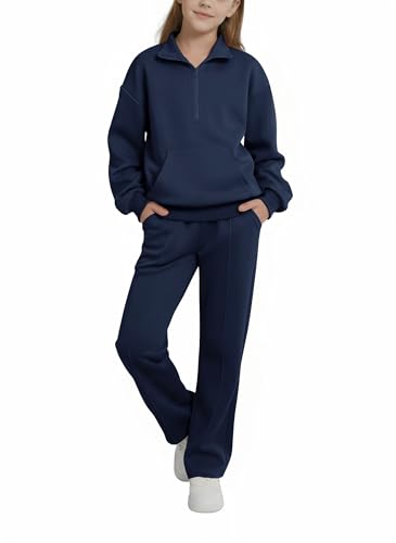 Survêtement 2 pièces pour fille ensemble pantalon jambes larges automne