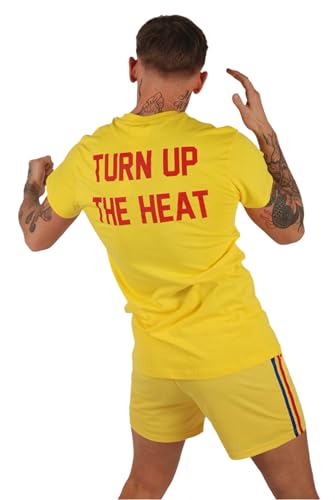 Kronk Iconica maglietta da boxe Detroit X Turn Up The Heat, classica maglietta da uomo con grafica regular fit, in cotone di alta qualità, abbigliamento casual per palestra, allenamento di boxe o