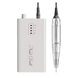 Nail Grinding Machine 30000RPM Portable Cordless Electric Nails Drill Machine, Acrylic Gel Remover, Nail File Drill Bits Kit, Nail Art Tool for DIY Home or Salon Mani-Pedis