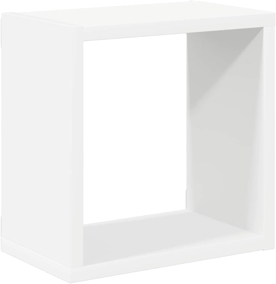 Стеллаж в форме куба, набор из 4 штук, белый, 26 x 15 x 26 см, настенный стеллаж, подвесной стеллаж, декоративная настенная полка, органайзер для хранения вещей в гостиной, спальне, кухне, ванной комнате