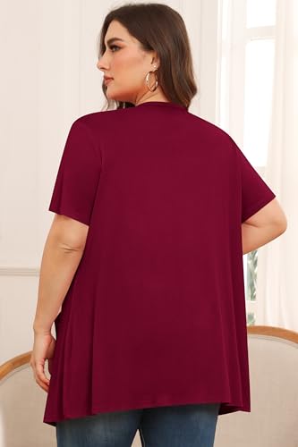 Image of TIANZHU Plus Size Cardigan for Women Lightweight Short Sleeve Summer Dressy Light Cardigan
