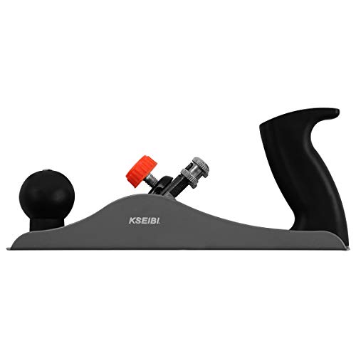 KSEIBI 311755 Durable Carbon Steel 9 1/4 inch Adjustable Smoothing Bench Plane 2-inch cutter and Shaped Plastic Handle For Comfort and Control