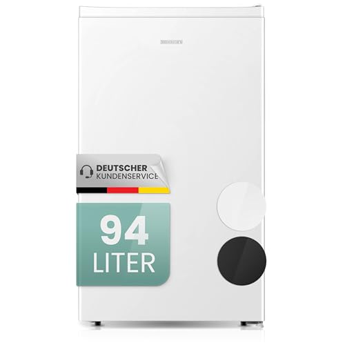 Heinrich´s Getränkekühlschrank 94L klein kompakt leise: 36db Mini-Bar; Tisch-Kühlschrank mit 7 Temperaturstufen, Mini Kühlschrank freistehend ; perfekt geeignet für Büro Camping Garten Outdoor,weiß