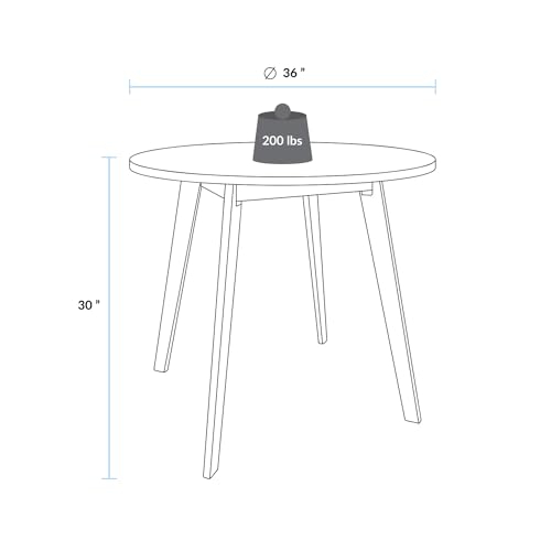 American Trails Genuine 100% Hardwood Round Dining Table - Hand-Wiped Walnut