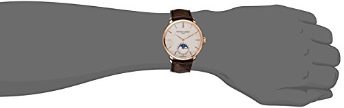 Frederique Constant Men's FC705V4S9 Slim Line Automatic Moon Phase Watch with Brown Leather Band2