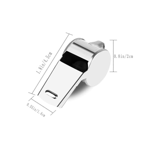 Pack de 2 silbatos de acero inoxidable con cordón miniatura 2