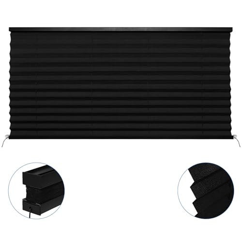 Image of RV Blinds Shades for Camper Window,RV Shades Pleated Camper Blinds for Travel Trailer Motor Coach Motorhome Window-44 W x 16 inch L