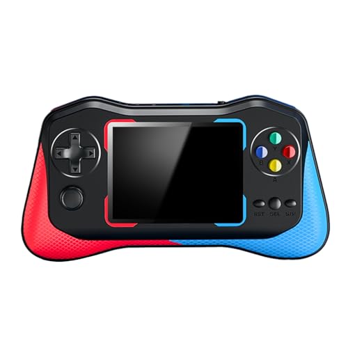 Keenso Handheld-Spielekonsole mit Vorinstallierten 500 Spielen, Retro-Game-Player Als (Rot mit Blau)