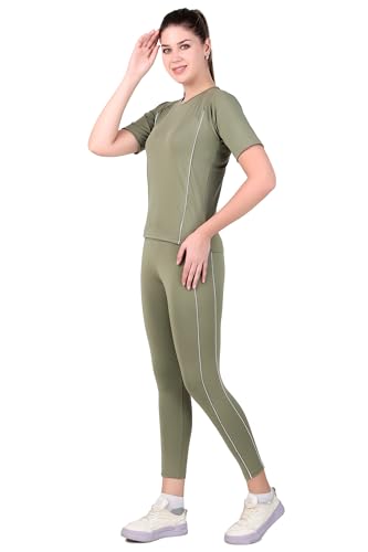 Image of Benzos Women's Body Fitted Gym Running Sports Track Suit | Regular Casual Fit | Track Suit for Girls & Women | Fabric - Polyester Blend