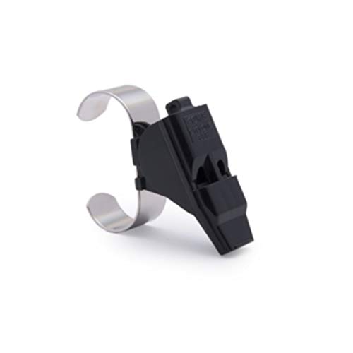 Genuine ACME Professional Quality BPA Free Plastic No. 477/888 AIRFAST Cyclone Whistle with Finger Grip, Small sized, Modulated sound, 119 dBA, Designed and Made in The UK. Black