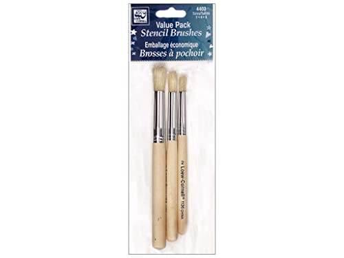 Loew-Cornell 4403 Bristle Stencil Brush Set