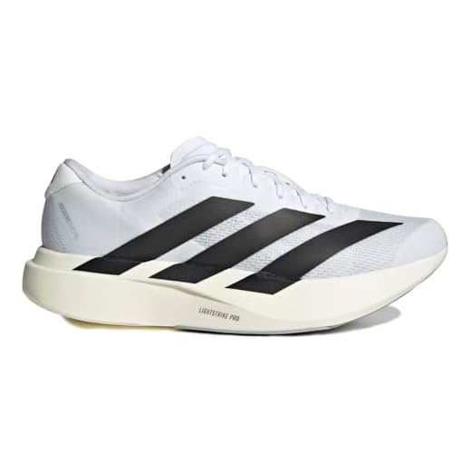 adidas Adizero Evo SL Chaussures de course pour homme, Multicolore Blanc Noir, 40.5 EU