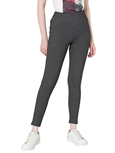 Image of VERO MODA Solid Viscose Nylon Regular Fit Womens Casual Pants (S22VM10272871-P)
