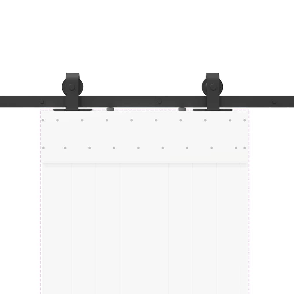 vidaXL Kit de herrajes para puertas correderas acero negro 152,5 cm
