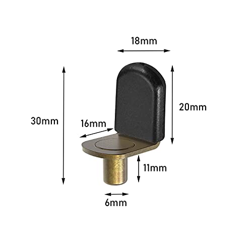 Aqsxo AQ-2106081854 Bronze Shelf Pins, Glass Supports Furniture Cabinet Closet Bookcase Shelf Bracket-Style Pegs 30 Pack. thumb #1