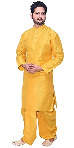 Image of Om Shubh Mangalam Men's Silk Ethnic Wear Dhoti Kurta Set For Wedding
