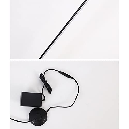 Lampadaire à LED design ligne métal avec lampe d'angle debout noire - 4
