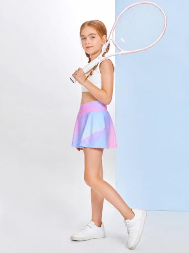 Image of Haloumoning Girls Tennis Skirt High Waisted Athletic Skorts