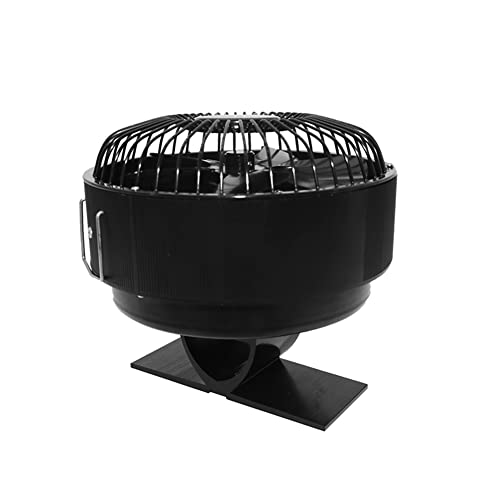 Kliplinc Ventilador de estufa circular con 5 fl de gel, estufa de leña, silencioso y independiente, para casa (sin termómetro)