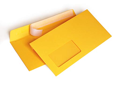 Sobres DIN largo C6/5 114 x 229 mm amarillo 120 g/m2 con ventana adhesivo (204AF) Cover