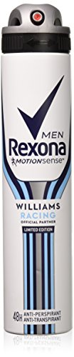 REXONA MEN MotionSense WILLIAMS RACING 48h ANTI-PERSPIRANT SPRAY 6.76 Oz / 200 ml LIMITED EDITION
