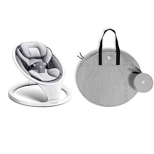 Image of Munchkin Baby Swing, Portable and Lightweight, Bluetooth Enabled with Natural Sway in 5 Ranges of Motion and On-The-Go Travel Carrying Case