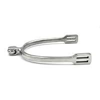 Equine Smile ES1026 Ballsporen horizontalem Ballrad Reitsporen Reiten Sporen Spur hochwertiger Edelstahl (Damen 25 mm)