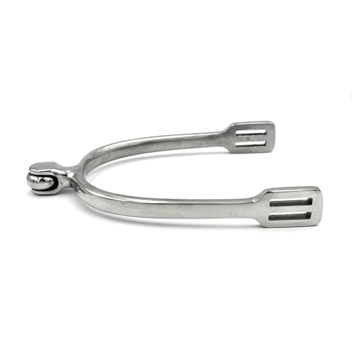 Equine Smile ES1026 Ballsporen horizontalem Ballrad Reitsporen Reiten Sporen Spur hochwertiger Edelstahl (Damen 25 mm)