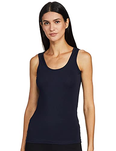 Image of Longies Women's Sleeveless Camisole (LWSLTPO2V001 Tomato & Navy blue12 S)