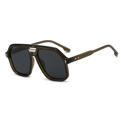 Lunettes de soleil classiques contre l'éblouissement double pont punk