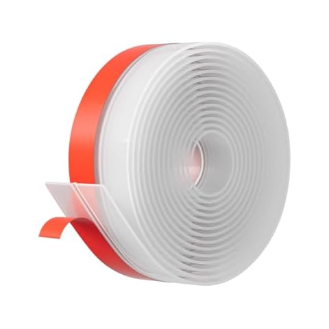 Pluden Weather Stripping, 2inch (W) x36ft (L) Door Weather Stripping, Door Silicone Seal Strip, Sealing Tape for Door Draft Stopper Adhesive Tape for Doors Windows and Shower Glass Gap, Clear Cover