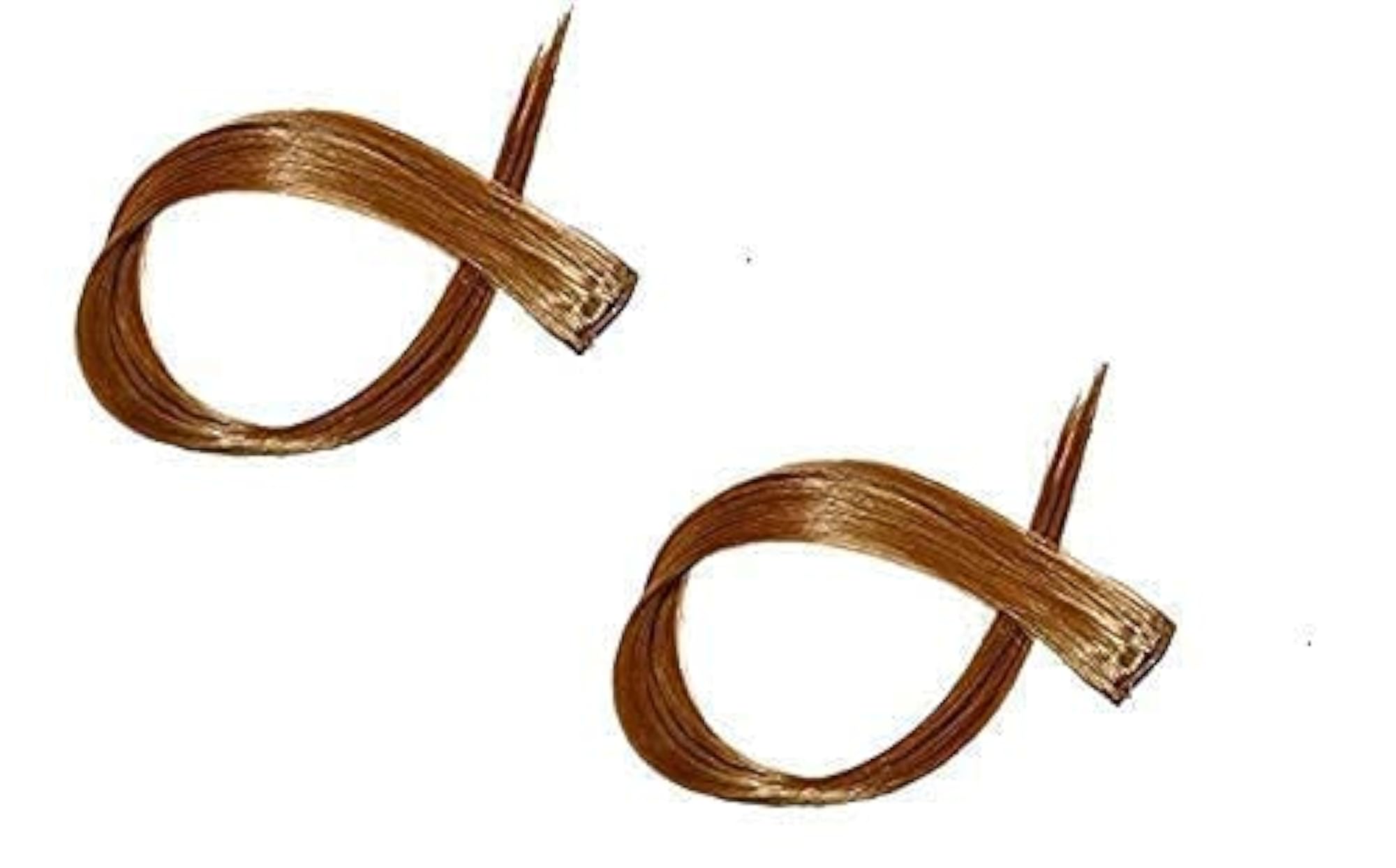 Set of 2pcs 18" Straight Single Clip Hair Streak Extensions
