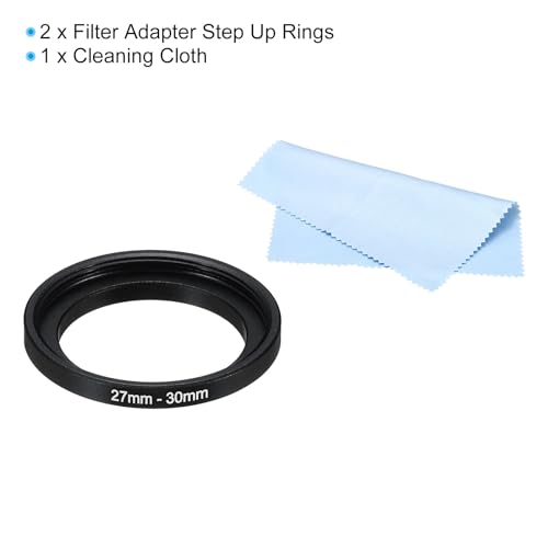 PATIKIL 27mm-30mm Metal Step Up Ring with Cleaning Cloth - Image 3