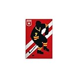 A.S. Création Leinwandbild Retro Ice Hockey Spieler - Wandbild in Rot, Gelb - 30 x 45 cm - DD131971