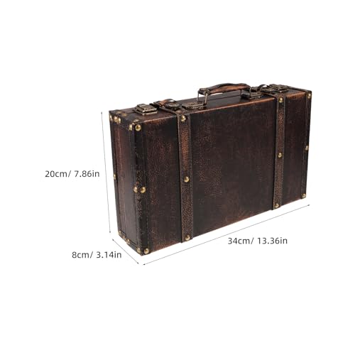 Valise vintage en bois marron rangez vos objets avec elegance