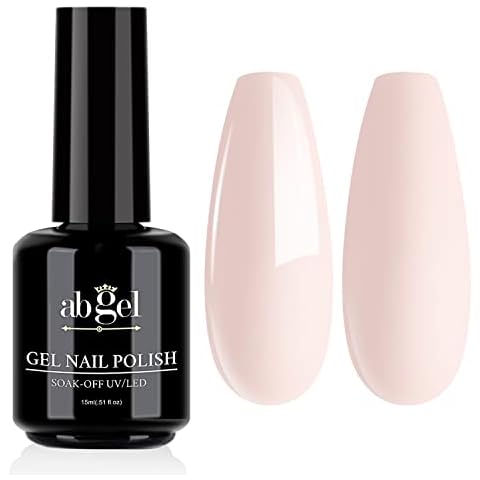 ab gel Esmalte de uñas de gel, 15ml de color natural Nude Gel de remojo profesional UV LED Esmalte de uñas en gel Arte Manicura Salón de inicio DIY en casa Cover