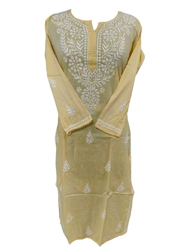 Image of Women Fashion Lucknowi Chikankari Pure Cotton Handwork Kurti for Women Girl