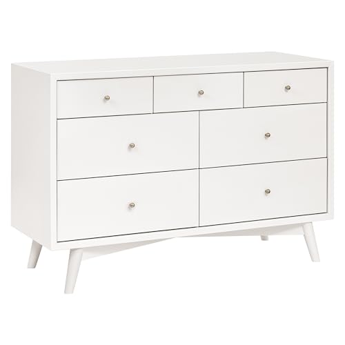 Image of Babyletto Palma 7-Drawer Assembled Double Dresser in Warm White, Greenguard Gold Certified