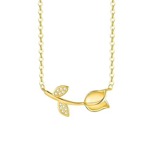 Bijoux Saint-Valentin anniversaire : collier tulipe et boucles d'oreilles