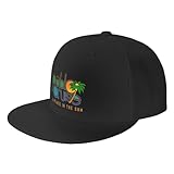 WEUED Pablo Rock Cruise Band Flat Brim Hat Unisex Baseball Cap Adjustable Casual Snapback Hats Dad Hat Black